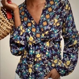 Anthropologie Beaded Blouse Meadow Rue